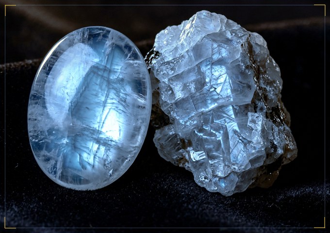 Angelite (Blue Anhydrite) natural mineral specimen
