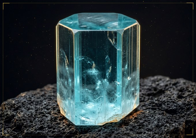 Aquamarine natural mineral specimen
