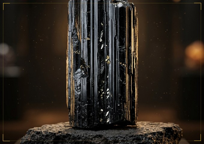 Black Tourmaline natural mineral specimen