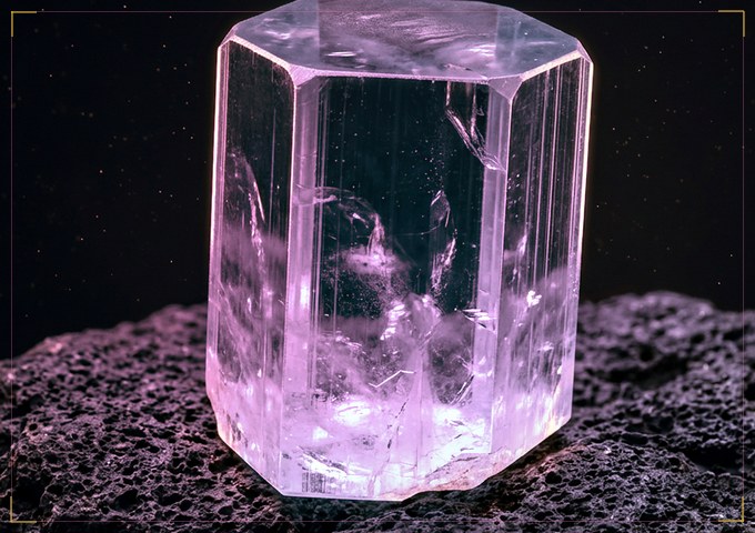 Lilac Kunzite natural mineral specimen