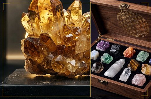 Citrine, Pyrite, Aventurine & Tiger's Eye sets