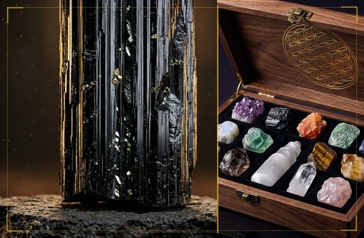Tourmaline, Selenite & Obsidian sets