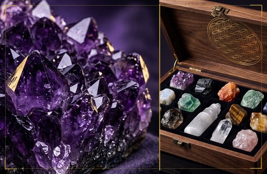 Seven color crystal collector sets