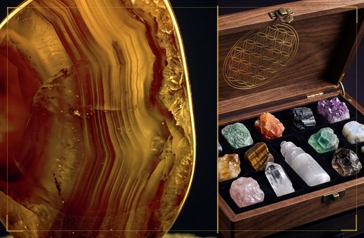 Carnelian flame carvings