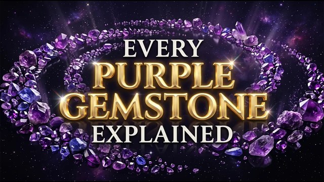 Purple gemstone video thumbnail from Crystal Relics